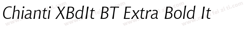 Chianti XBdIt BT Extra Bold Italic字体转换